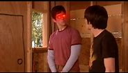 Drake and Josh stuck in a tree house but their lines are swapped