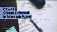 How to Create a Manual in Microsoft Word