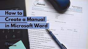 How to Create a Manual in Microsoft Word
