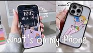 WHAT'S ON MY IPHONE 14 PRO | useful apps, cute widgets, accessories | aesthetic iOS 16 setup 🖤