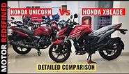 2022 Honda Xblade 160 BS6 Vs Honda Unicorn 160 BS6 Detailed Comparison | Motor Redefined