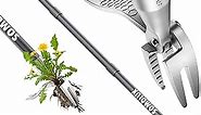 SOMOLUX 52'' Weed Puller Stand-up Weeder Weeding Tool for Gardening Heavy-Duty Stainless Steel Claw with Long Metal Handle Weed Remove Tool for Lawn/Yard and Garden Without Bending or Kneeling