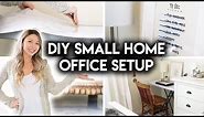 DIY SMALL HOME OFFICE | SIMPLE WORKSPACE IDEAS