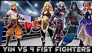 YIN VS 4 FIST FIGHTERS 1VS1 FIGHT | MOBILE LEGENDS NEW HERO YIN
