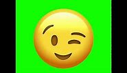 Green Screen Emoji - Pantalla Verde Emoji || Winking Face - Guiño