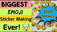 Biggest EMOJI Sticker Bag Ever! 🤯😲 2000+ Homemade Emoji Sticker Bag!! How to make emoji sticker bag