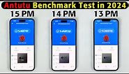 A17 Pro vs A16 Bionic vs A15 Bionic Antutu Benchmark Test in 2024 - 15 Pro Max vs 14 PM vs 13 PM