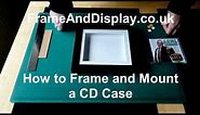How to mount a CD case in a display frame