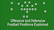 Offensive and Defensive Football Positions Explained