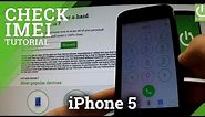 How to check the IMEI Number in APPLE iPhone 5 - Code Method