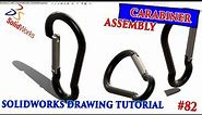 Carabiner Solidworks (HOOK CLIMBING) || ASSEMBLY || SOLIDWORKS DRAWING TUTORIAL #82