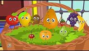 Ten Little Fruits Jumping On The Bed | Fruits Song | Learn Fruits | Nursery Rhymes