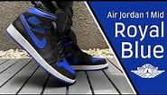 Air Jordan 1 Mid "Royal Blue" - On Feet & Close Up 360