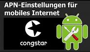 Congstar: APN-Einstellungen für mobiles Internet