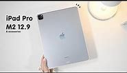 NEW M2 iPad Pro 12.9'' Space Gray✨ aesthetic unboxing｜apple pencil｜accessories ｜Genshin Impact