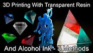 How To Dye 3D Printed Transparent Resin With Alcohol Inks and Pearl Ex Pigments