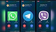 Incoming WhatsApp vs Telegram vs Viber Call