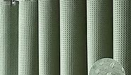 Dynamene Extra Long Shower Curtain,96 Inch Waffle Weave Heavy Duty Thick Fabric,Weighted Hotel Bath Curtain Set with 12 Plastic Hooks For Bathroom72x96,Sage Green