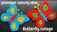 Butterfly Collage | Paper Collage Activities | Paper Crumpling and pasting activity