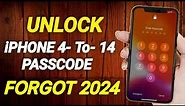 HOW TO UNLOCK IPHONE 4 TO 14 FORGOT PASSCODE 2024 ( UNLOCK IPHONE PASSWORD LOCK 2024 )