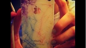 DIY colorful cracked iphone