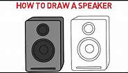 how to draw a speaker step by step - simple drawing