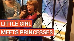 Adorable Little Girls Excited To Meet Princesses | Daily Heart Beat
