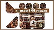 Steampunk free printable crafts | Friday freebie free printables