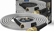 Bionic Steel PRO Metal Garden Hose 100 Ft with Nozzle, 304 Stainless Steel Water Hose 100Ft, Flexible 100 Ft Garden Hose, Kink Free, Lightweight, Crush Resistant, Easy to Coil, 500 PSI - 2024 Model