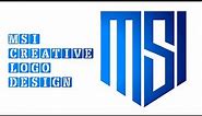 MSI creative logo design how to make professional logo complete tutorial