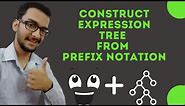 13.b) Construct Expression Tree from prefix notation