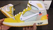 OFF WHITE AIR JORDAN 1 CANARY YELLOW | UNBOXING