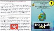 EVS project class 11th and 12th answers pdf ssc maharashtra board