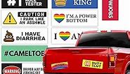 Funny Prank Magnet Bumper Sticker 12-Pack- Magnetic Bumper Decal Bumper Magnets Pranks for Adults Joke Waterproof Dirty Truck Sticker Car Sticker Rainbow Gay Pride Stickers