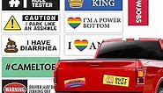 Funny Prank Magnet Bumper Sticker 12-Pack Magnetic Bumper Decal Bumper Magnets Pranks for Adults Joke Prankster Stuff Dirty Truck Sticker Car Sticker Rainbow Gay Pride Stickers