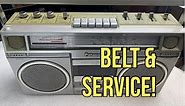 Panasonic RX-5030L Belt Change & Service. Radio Cassette Repair Boombox Restoration. Retro RX5030