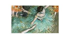 KWAY Edgar Degas Poster - Dancer in Green Canvas Wall Art -Impressionist Painting Canvas Cool Wall Decor Art Print Poster Unframed 12x18in/30x45cm