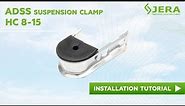 How to attach fiber optic cable by suspension clamp/ J-hook suspension clamp HC-8-15 made by Jera