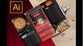 Food menu design - pizza restaurant menu in illustrator cc