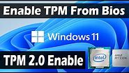 How To Enable TPM From Bios For Windows 11(Intel & AMD) TPM 2.0 Error Fixed