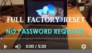 FACTORY RESET LENOVO 100S iDEAPAD No Password WINDOWS 10