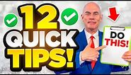 12 'QUICK TIPS' for JOB INTERVIEWS! (How to PREPARE for an INTERVIEW in 2024!)