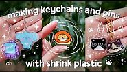 how I make keychains and pins with shrink plastic + tips for beginners