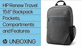 HP Renew Travel 15.6” Backpack | Pockets, compartments and features | HP Computers | HP Support