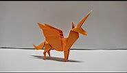 How To Make a Paper Origami Winged Unicorn Step By Step