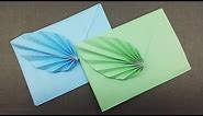 Easy Origami Envelope Making Tutorial - DIY Paper Envelope with Leaf