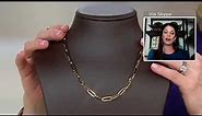 EternaGold 14K Gold Paperclip Chain Necklace, 7.0-7.9g on QVC