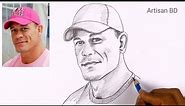 Drawing of Jonh Cena Drawing Easy WWE, How to draw Realistic Face Pencil Sketches