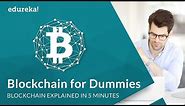 Blockchain for Dummies | Bitcoin Blockchain Explained | Blockchain Technology | Edureka
