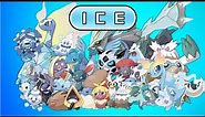 ALL ICE TYPE POKEMON || GEN 1-7